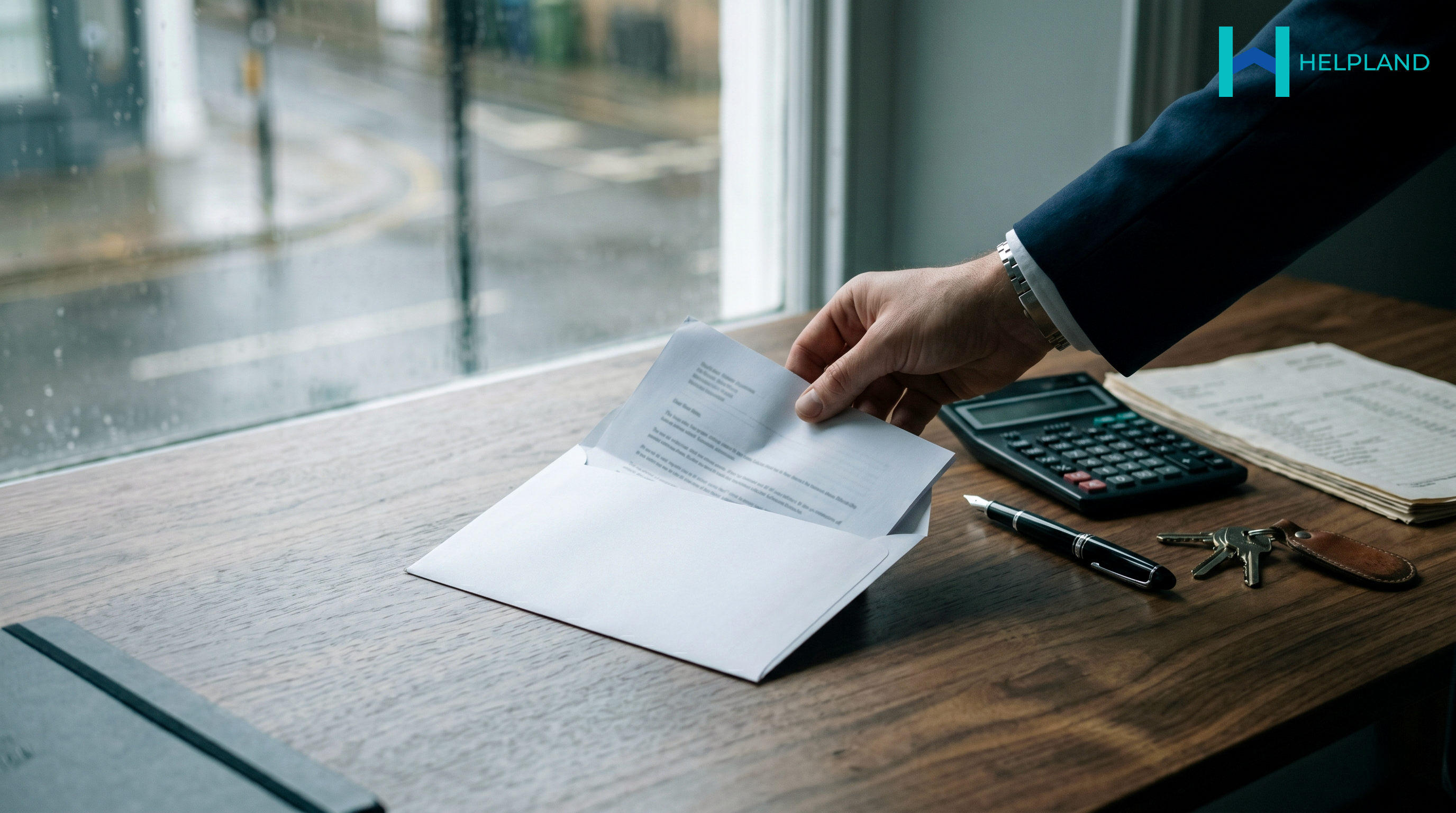 Landlord holding a letter