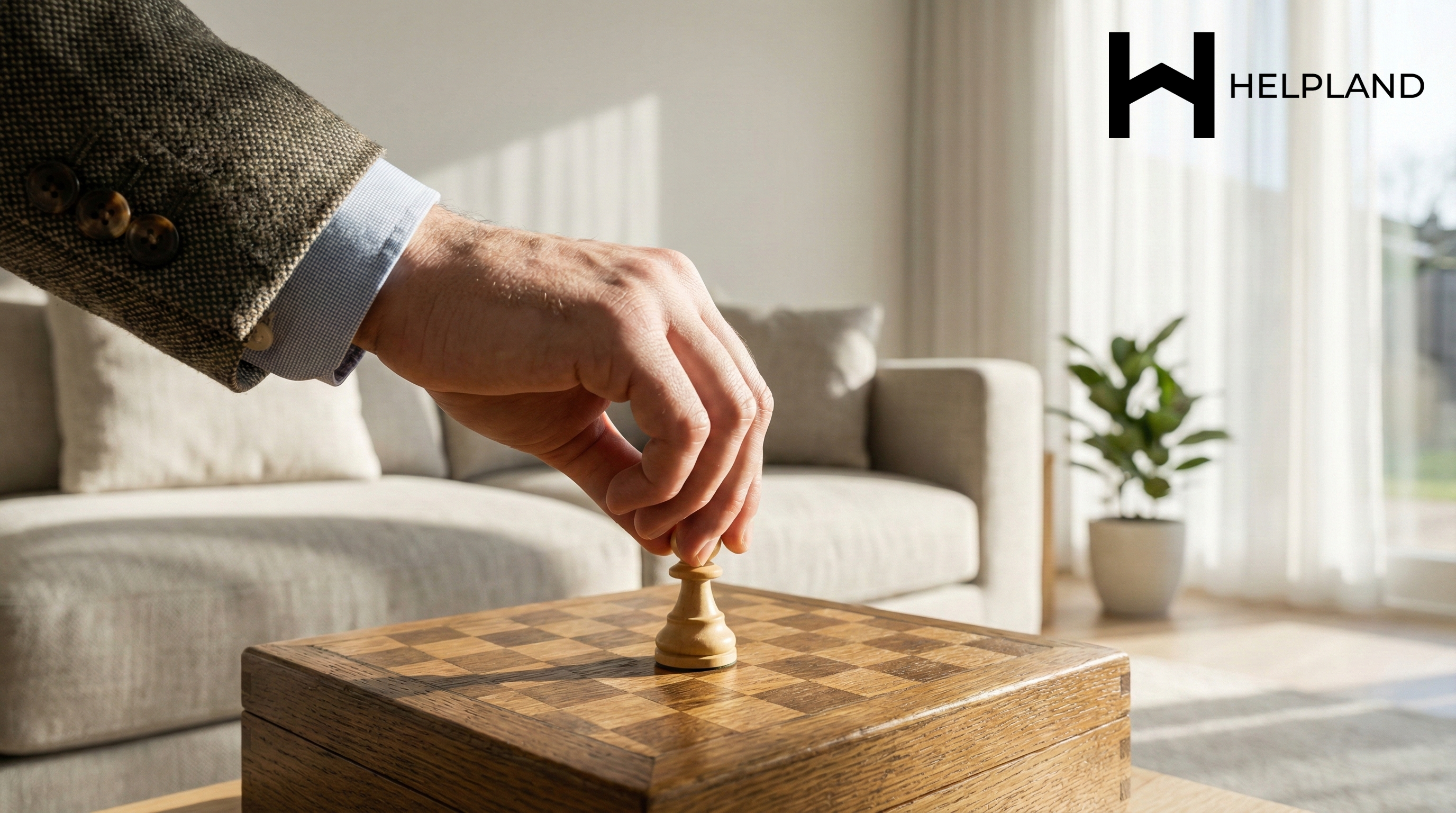 Landlord holding a chess piece 