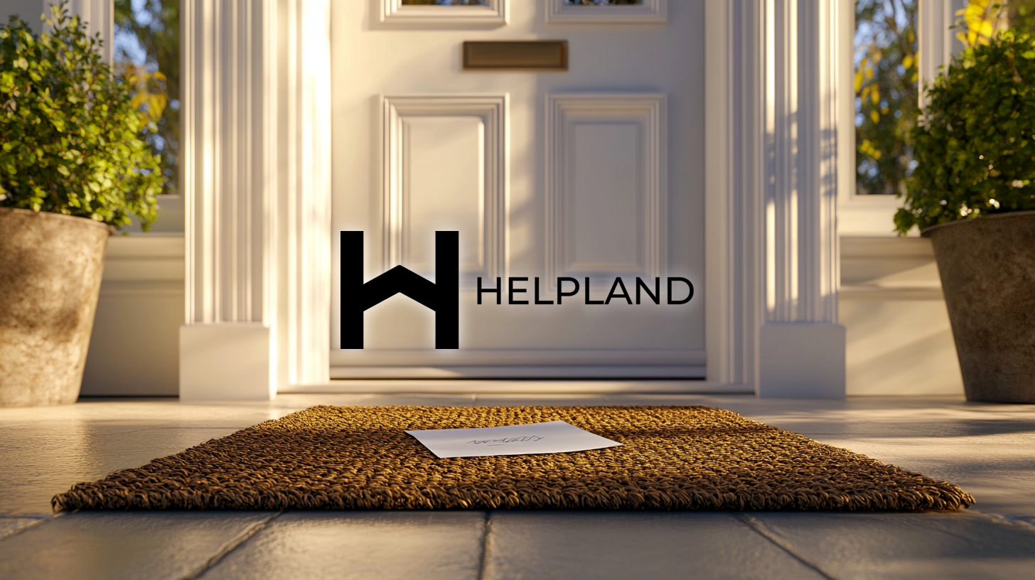 Front door mat with section 21 notice left. 
