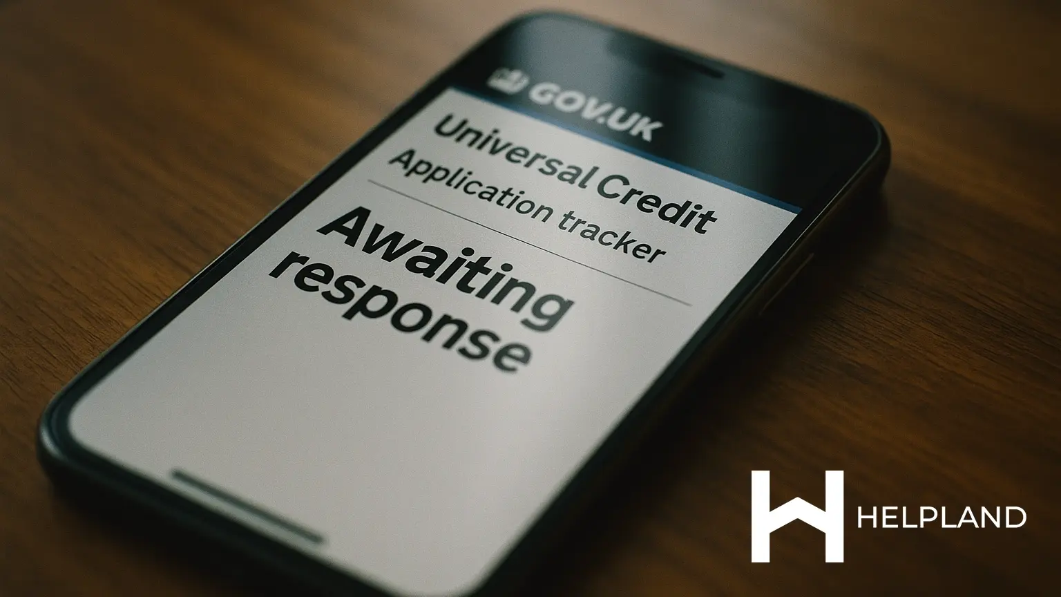 A close up of a smart phone showing a universal credit page